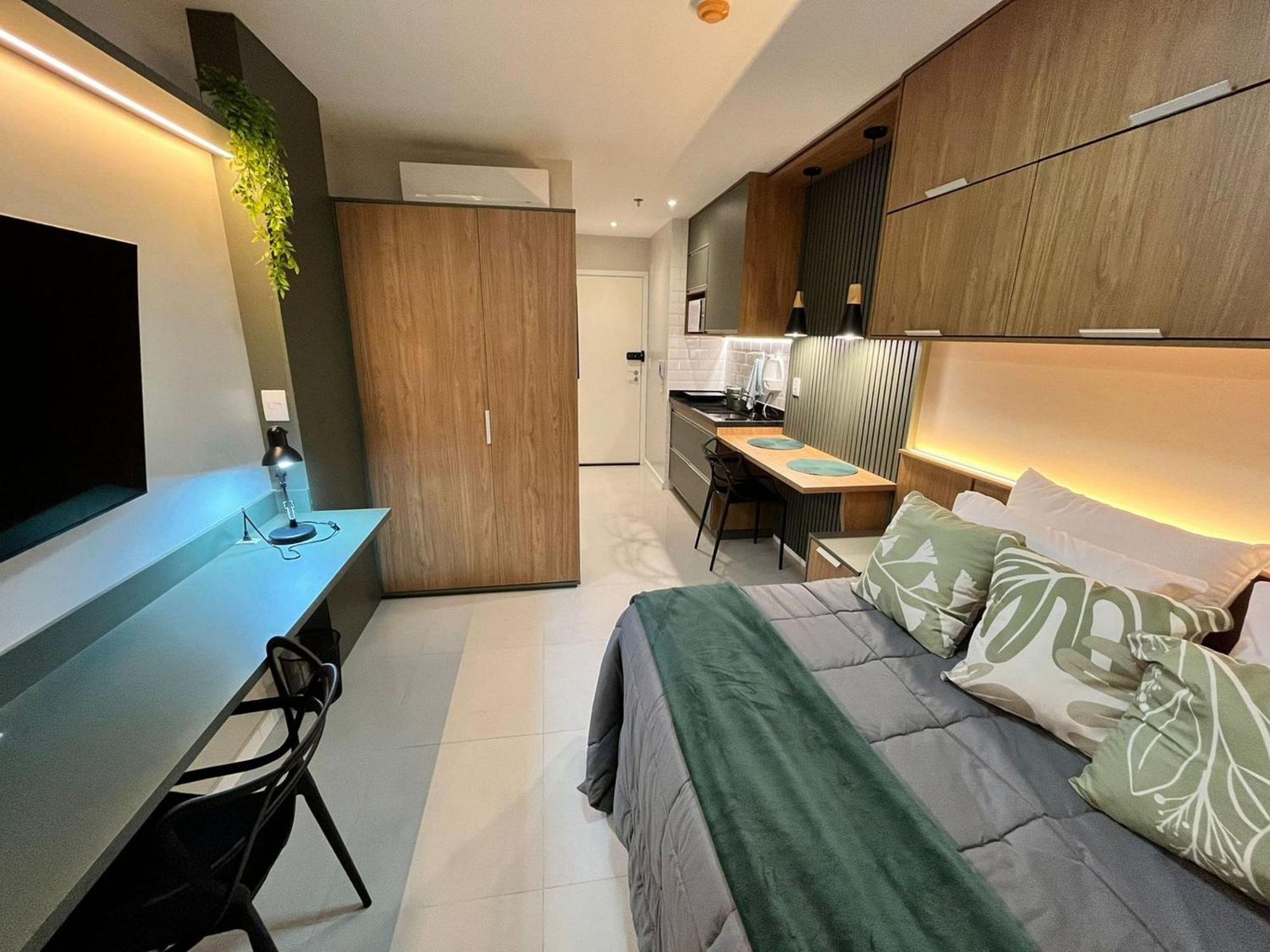 Lindo Flat1 Moderno Ar Bela Vista 公寓 *